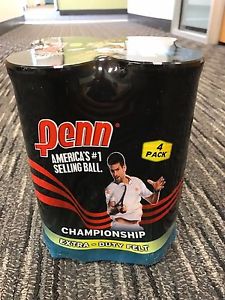 Penn Championship Tennis Balls Extra-Duty Felt - 4 Cans - Sealed NEW 12 Balls
