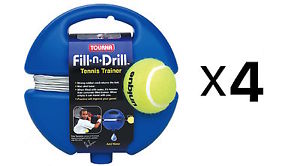 Tourna Fill n Drill Trainer Youth Tennis Practice Kids Aid Youth Tool (4-Pack)