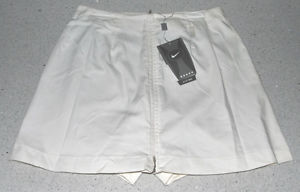 Tennis Skort "NIKE Dri-Fit" DOUBLE ZIP FRONT (White)  Size Small