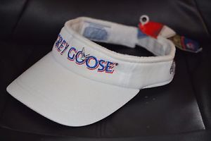 NWT Grey Goose Wilson White Tennis Visor Hat US Open 2012 Velcro Back