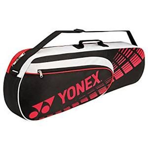 YONEX 3 Racquet Bag - Tennis & Badminton Racquet Racket Bag - Black/Red -Reg $45