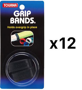 Unique Silicone Grip Bands For Tennis Racquet To Hold Overgrip (12-Pack)