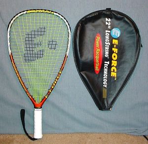 E-FORCE BLOWOUT 22 INCH LONGSTRING FRAME RACQUETBALL RACQUET W/CASE.