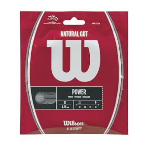 WILSON Natural Gut 17 tennis racquet racket string - Natural - Auth Dealer