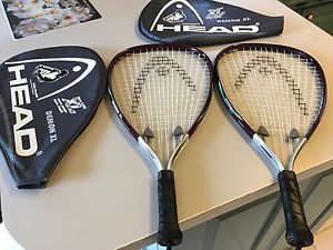 2-HEAD DEMON XL RACQUETBALL RACQUET + COVER SUDSY MONCHIK