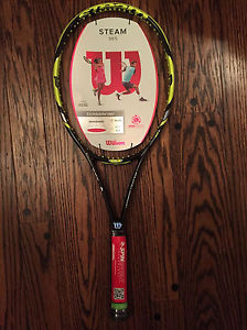 New Wilson Steam 99S Yellow Tennis Racket -  4 3/8