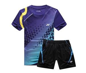 Free Shipping Sport Men's Clothing Tops Tennis/Badminton Clothes Shirts+Shorts