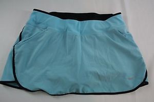 Womens Nike Dri-Fit Tennis Running Fitness Skirt w Built-in Shorts S Small Aqua