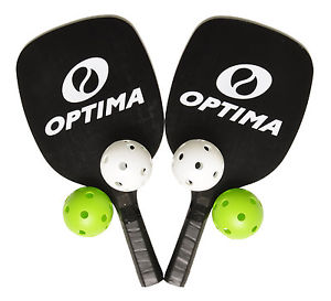 Optima Pickleball Set 2 Paddles 4 Pickleballs