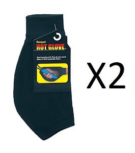 Unique Tourna Hot Glove Tennis Mitt Black Fleece One Size Fits Most (2-Pack)