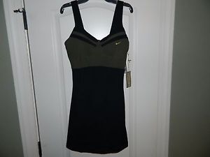 Women's Nike Maria Sharapova Olive Green & Black Tennis Dress Size Small-NWT