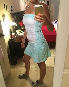 ADIDAS Clima 365 TENNIS Apparel Skirt and Bra top, Matching Tennis shoes 7.5