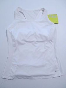 Fila, Core Racerback Tennis Tank Shirt, White, Sz. Medium