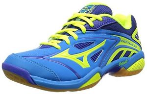 Mizuno Badminton Shoes Wave Fang SS Speed Style 71GA151045 Blue/Yellow/Blue 280