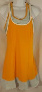 Womens Nike Tennis Dress Orange Tank Style Size Medium (8-10) Mesh Opening Cool