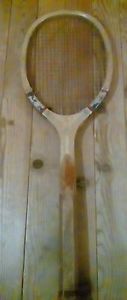 VINTAGE WRIGHT & DITSON WOODEN HANDLED TENNIS RACKET ALL AMERICAN OLD TENNIS