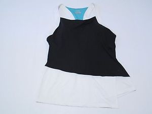 Fila, Women's Tennis Tank Top, Black, White, Sz. XShort