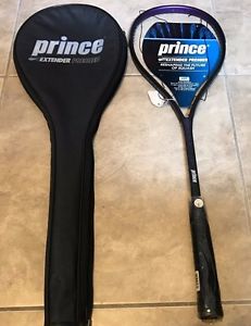 Vintage Prince Extender Premier Squash Racquet w/ case NEW Purple Blue Unstrung