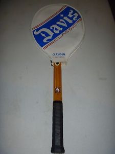 VTG RARE OLD STOCK TAD DAVIS PROFESSIONAL wood racquet 1970's WITH COVER WOW