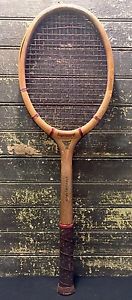 Antique Vtg Ca. 10s-20s BANCROFT WOOD TENNIS RACQUET "STREAMLINER" Racket RARE