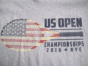 NWT- USTA 2016 US OPEN TENNIS NEW YORK CITY Gray Graphic T-SHIRT- XL-MSRP $26!!