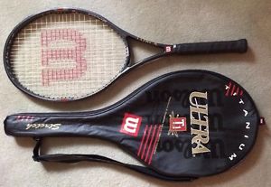 Wilson ULTRA Ti Stretch Tennis Racquet Titanium & Graphite Zip Case 4-1/4 Grip