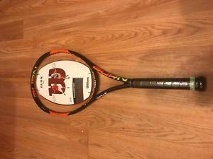 Wilson Burn 100 4 1/8 grip strung with nxt 17