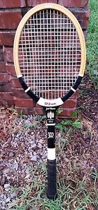 JACK KRAMER VINTAGE BLACK PRO MODEL WILSON WOODEN TENNIS RACQUET RACKET