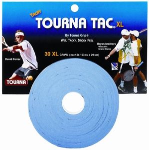 Tourna Tac Tennis Racquet Over Grip 30 XL Blue Overgrips Absorbent Tacky Feel