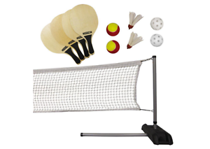 Badminton, Tennis, Pickle 3-Sport Set Family Outdoor Recreation Equipment Net