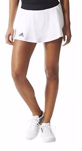 Adidas Women' Climalite Tennis Club Skort Skirt White + Black Waist AJ3223 LARGE