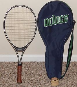 Vintage 1970's PRINCE 4 1/2 Magnesium Pro Series 125 Tennis Racquet & Cover Case