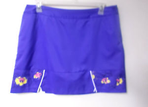 Adidas Clima cool skort shorts 14 L  purple side zipper pockets Misses sport