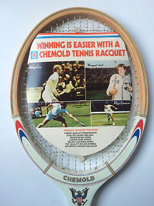 Vintage 70ies Chemold Roy Emerson wooden tennis racket borg donnay