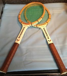 2-Vintage Rossignol Tournament Strato Tennis Racquets - Made in USA