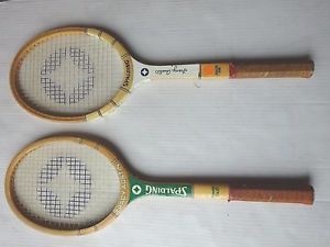 2 Vintage Tracy Austin Spalding Wood Tennis Racquets