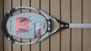 2016 Wilson Three BLX New Tennis Racquet - Unstrung - 4 1/8'' Grip