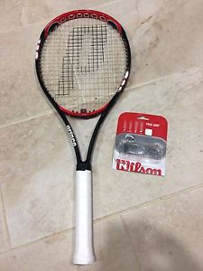 Prince O3 Hybrid Hornet 100 Midplus 1/2 Tennis Racket New Wilson Grip w/ Cover