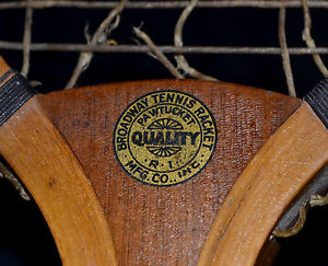 Antique Vintage Wood 1910 Broadway Quality BEVERLY Tennis Racket