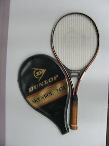 Dunlop McEnroe 747A Tennis Racquet Racket Strung Used VINTAGE  Original Cover