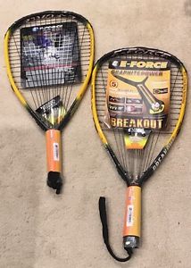 1 set  E-FORCE Breakout Racquetball Racquet  YELLOW/BLACK, eyewear & racquetball