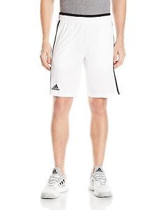 adidas Men's Tennis Essex Bermuda Shorts, White/Glow Orange, Medium