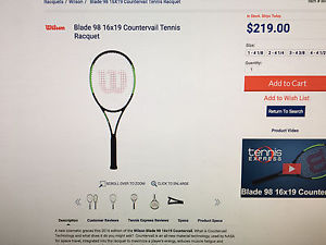 Wilson Blade 98 (16x19) Countervail Racquet