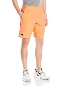 adidas Men's Tennis Melbourne Line Bermuda Shorts, Glow Orange Black, Medium