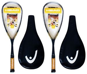 2 x Tête Intelligence i.110 Raquettes De Squash + Balles De 3 Squash