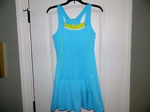 Women's Blue & Lime Green Tennis Dress Size Small