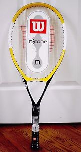 NEW WILSON NCODE NFOCUS 110 NANO TENNIS RACKET TITANIUM WITH BAG