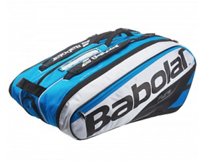 Brand New Babolat Pure Blue/White 12 Pack Bag