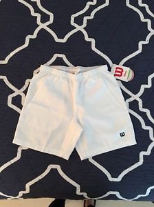 Boy's Wilson White Tennis Shorts - Size Extra Small