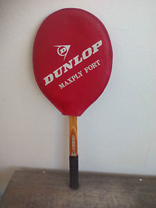 Antigua Raqueta de Tenis Dunlop Maxply Fort Wooden Tennis Racket with cover